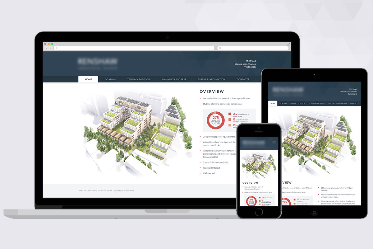 Online data room portal for real estate properties